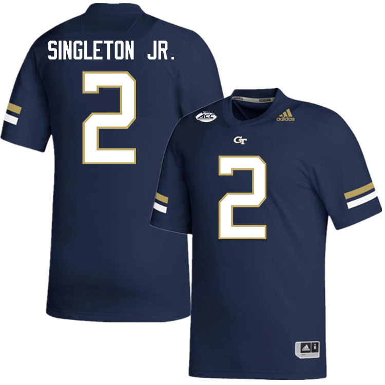 Eric Singleton Jr. Georgia Tech Jerseys,Georgia Tech Yellow Jackets College Football Uniforms-Navy